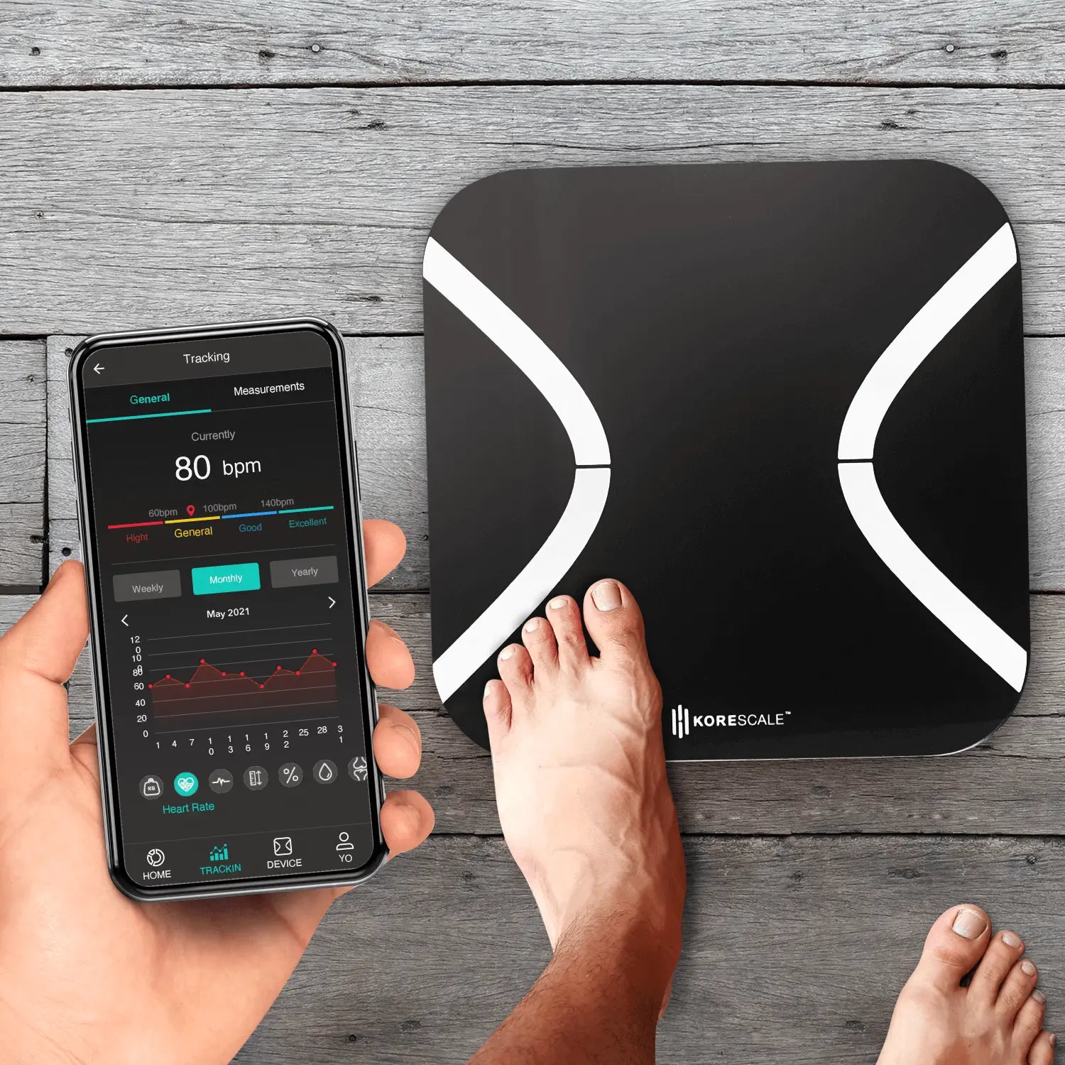 KoreScale G2 Smart Scale - Bluetooth Body Fat Scale with