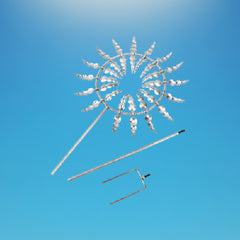 Sherem  Metal Windmill - Whimsical Wind Sculpture
