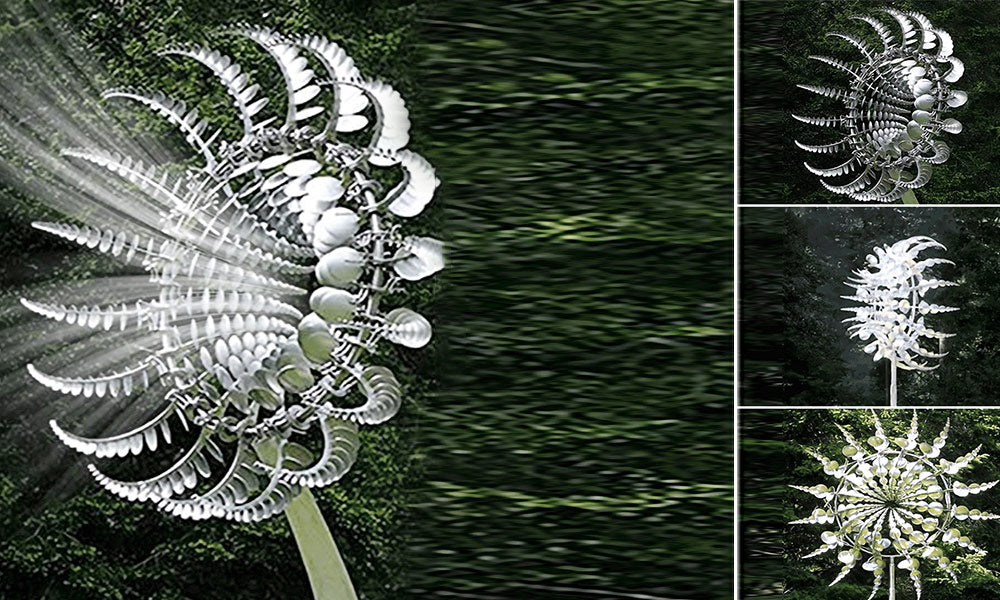 Sherem  Metal Windmill - Whimsical Wind Sculpture